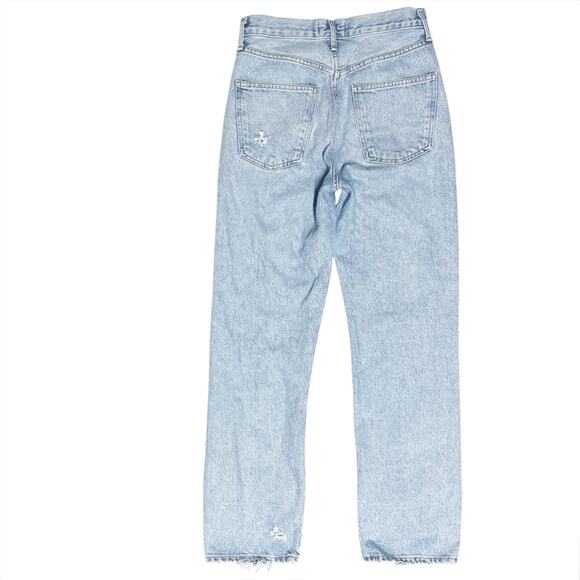 AGOLDE 90's Mid-Rise Loose Fit Jean in Captured Size 24 Button Fly Distressed - Picture 6 of 8